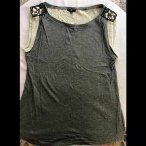 GAP top with jeweled details